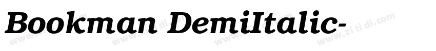 Bookman DemiItalic字体转换